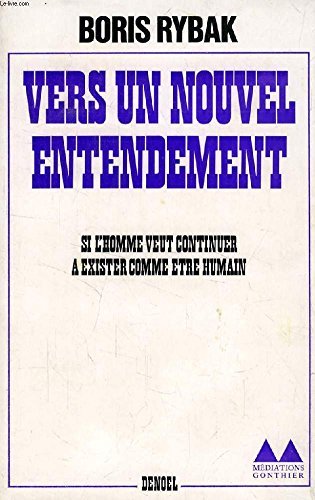 Couverture de Vers un nouvel entendement