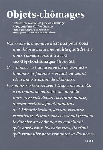 Objets-chômages: Solidarités Nouvelles face au Chômage