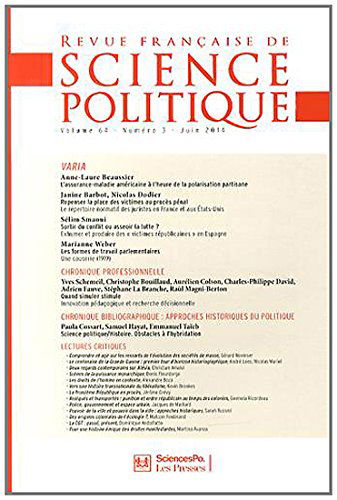 REVUE FRANCAISE DE SCIENCE POLITIQUE 64 T3