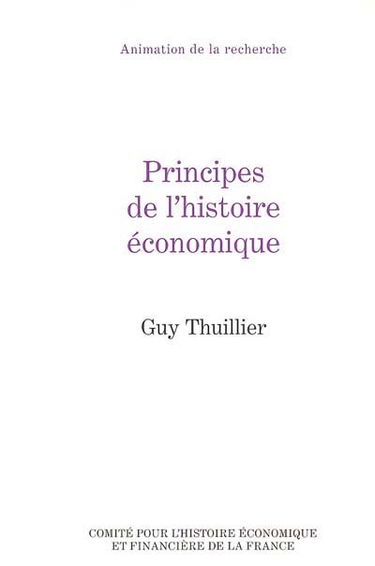 Principes de l'histoire économique