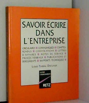 Savoir écrire dans l'entreprise
