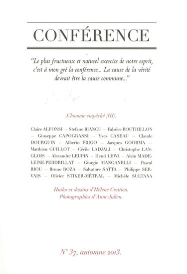 Conférence, n° 37. L'homme empêché, 3