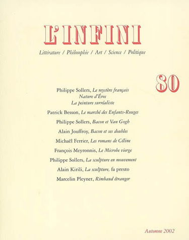 Infini (L'), n° 80