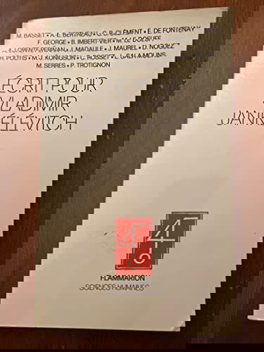 Ecrits pour Vladimir Jankélévitch