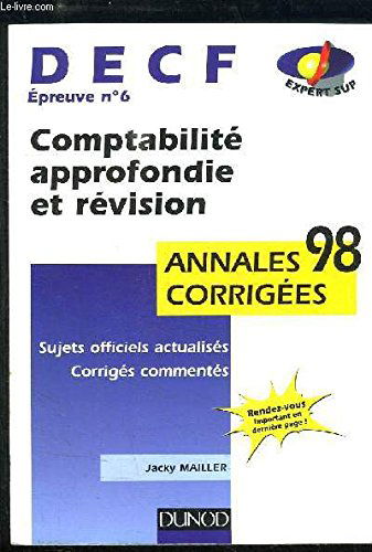 Comptabilité approfondie et révision : épreuve n° 6