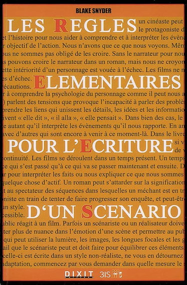 Couverture de Les règles élémentaires pour l'écriture d'un scénario