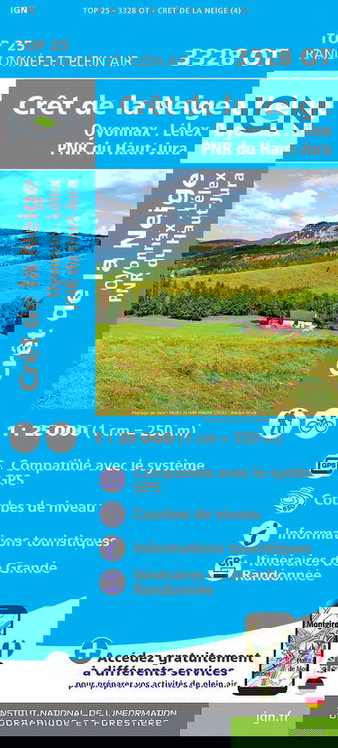 3328OT Cret de la neige oyonnax lelex pnr du haut jura