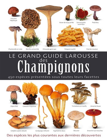 Le grand guide Larousse des champignons : 450 espèces présentées sous toutes leurs facettes