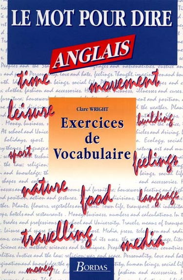 Exercices de vocabulaire anglais