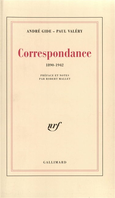 Correspondance avec Paul Valery 1890-1942