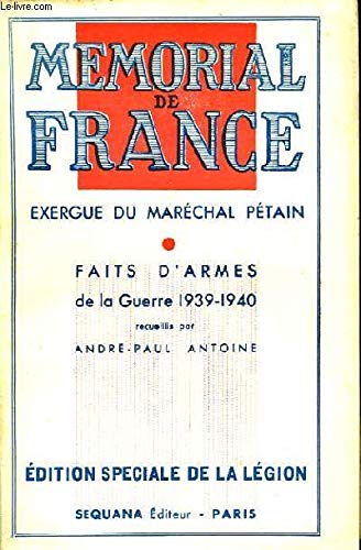 Mémorial de france. exergue du maréchal pétain.