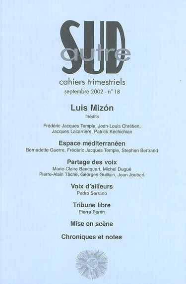 Autre Sud, n° 18. Luis Mizon