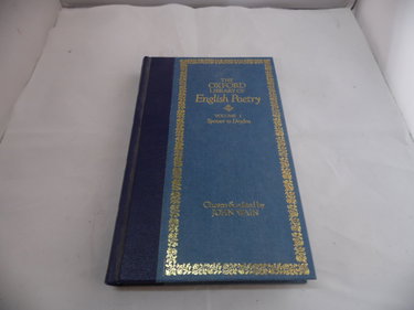 Couverture de THE OXFORD LIBRARY OF ENGLISH POETRY: VOLUME I SPENSER TO DRYDEN.