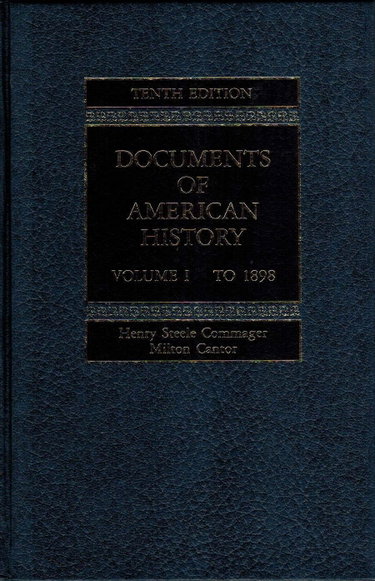 Couverture de Documents of American History to 1898