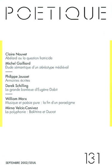 Poétique, n° 131
