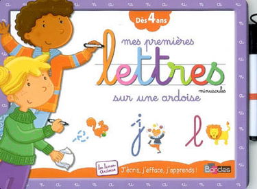 Mes premières lettres minuscules sur une ardoise