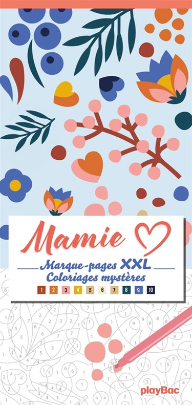 Couverture de Mamie : Marque-pages XXL : Coloriages mystères