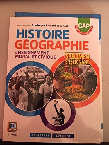 Couverture de HISTOIRE GEOGRAPHIE ENSEIGNEMENT MORAL ET CIVIQUE CAP SPECIMEN ENSEIGNANT