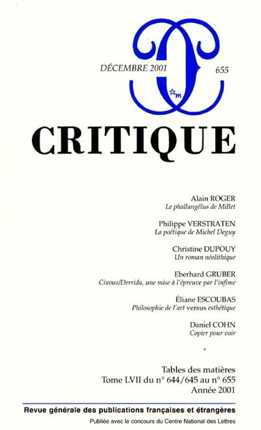 Critique, n° 655