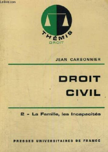 Droit civil - 2/ la famille, les incapacites
