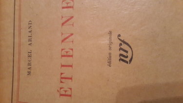 Couverture de Etienne. gallimard, 1924