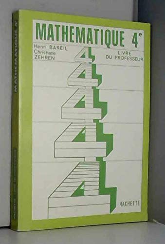 Mathématique 4e : livre de professeur
