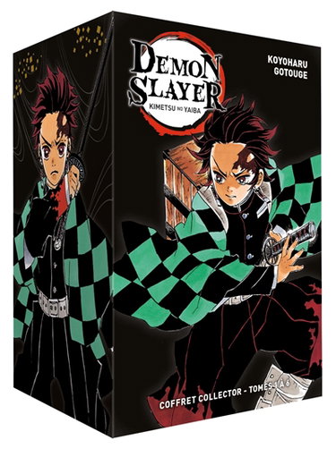 Couverture de Demon slayer : Kimetsu no yaiba : coffret collector tomes 1 à 6