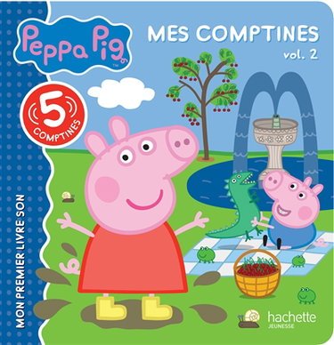 Couverture de Peppa Pig : mes comptines : 5 comptines. Vol. 2