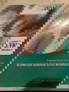 CFA Level 1 Schweser Seminar Slide Workbook, Volume 1 (preparation for the 2010 CFA Exam, Volume 1)
