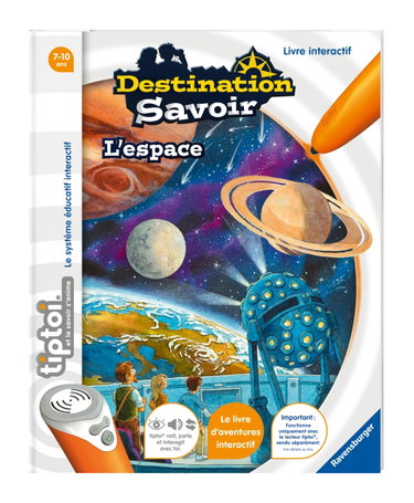 Couverture de Ravensburger - tiptoi®- Destination Savoir L'Espace - Livre Interactif Éducatif Sans Écran - Découverte de l'Astronomie pour Enfants dès 7 ans - Lecteur Non Inclus - 13099007