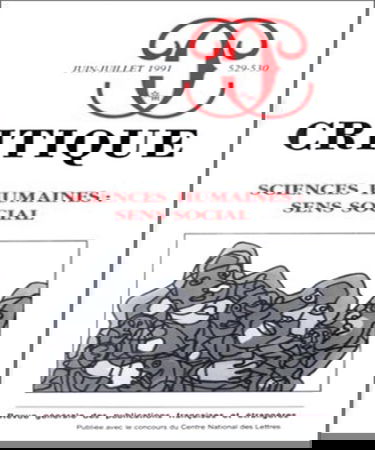 Critique, n° 182. Sciences humaines, sens social