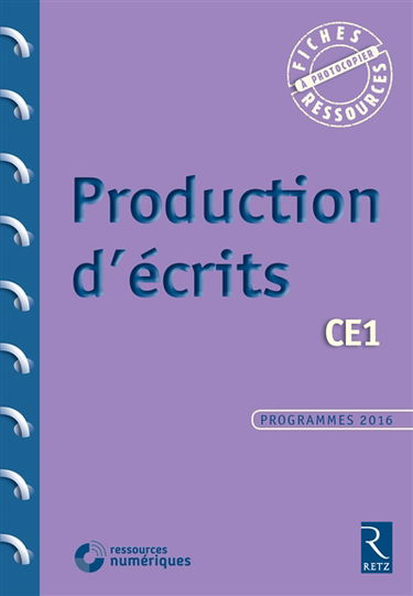 Production d'écrits CE1 : programmes 2016