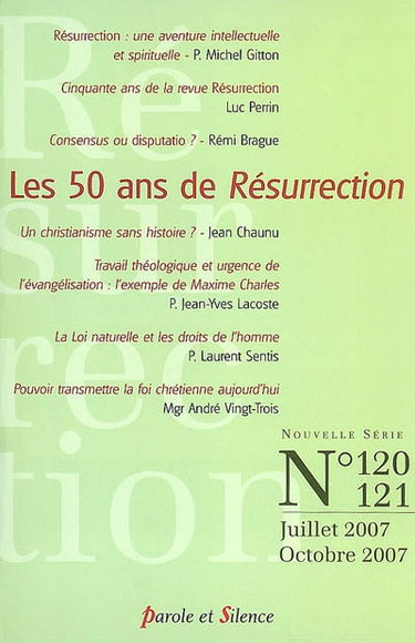 Résurrection, n° 120-121. Les 50 ans de Résurrection