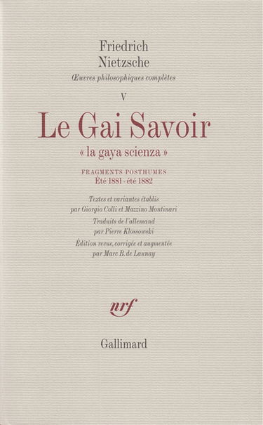 Oeuvres philosophiques complètes. Vol. 5. Fragments posthumes : été 1881-été 1882