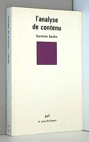 Analyse de contenu (l')