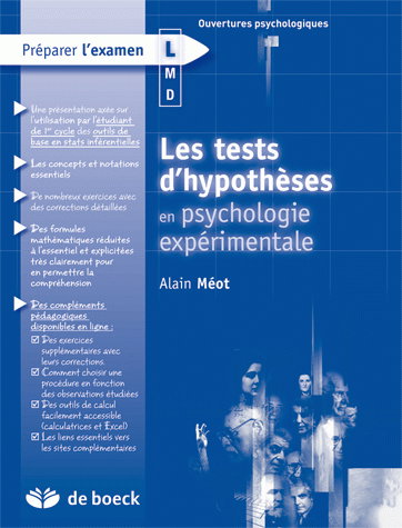 Les tests d'hypothèses en psychologie expérimentale