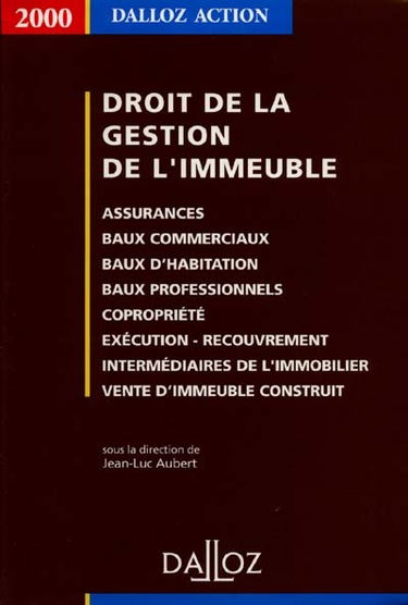 Droit de la gestion de l'immeuble 2000