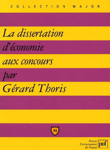 La dissertation d'économie aux concours