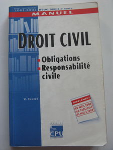 Droit civil.: Obligations, responsabilité civile
