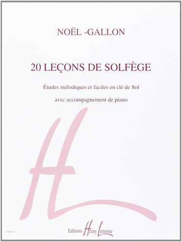 20 Leçons de Solfege en clé de sol avec accompagnement de Piano