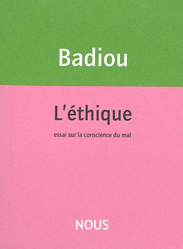 L'éthique : essai sur la conscience du mal