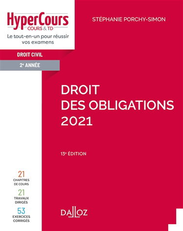 Droit des obligations : droit civil 2e année : 2021