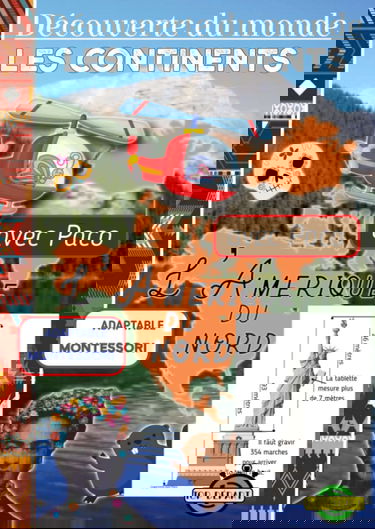 Je découvre les continents avec Paco - l'Amérique du nord: Cahier de Géographie pour Découvrir le Monde, adaptable avec le Matériel MONTESSORI