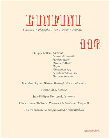 Infini (L'), n° 116