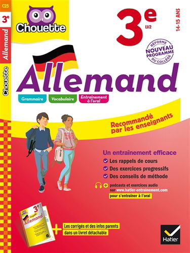 Allemand 3e LV2, 14-15 ans : nouveau programme