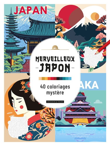 Couverture de Japon : 40 coloriages mystère