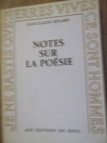Notes sur la poésie