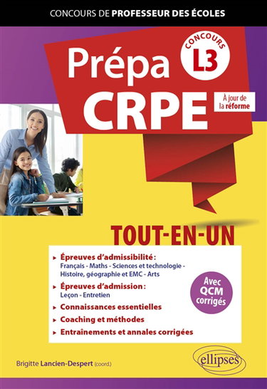 Couverture de Prépa CRPE tout-en-un, concours L3