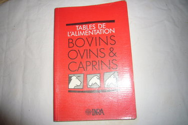 Tables de l'alimentation des bovins, ovins et caprins