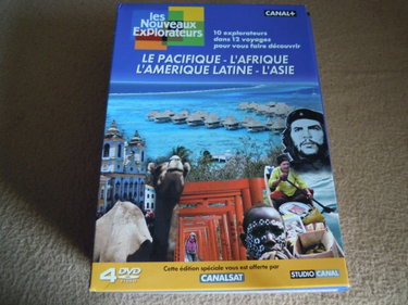 Couverture de Coffret 4 DVD Les Nouveaux Explorateurs - L'Amérique Latine - Le Pacifique - L'Afrique - l'Asie